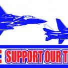 6" printed Military patriotic support our troops flag vinyl decal sticker for any smooth surface.