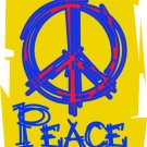 6" printed Military patriotic peace sign vinyl decal sticker for any smooth surface.