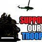 6" printed Military patriotic support our troops vinyl decal sticker for any smooth surface.