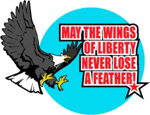 6" printed Military patriotic eagle vinyl decal sticker for any smooth surface.