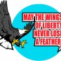 6" printed Military patriotic eagle vinyl decal sticker for any smooth surface.