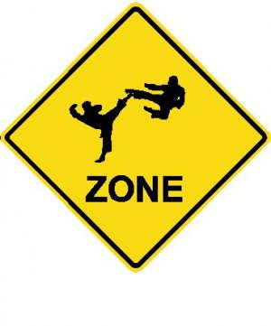 6" printed Karate fighter sports vinyl decal sticker for any smooth surface.