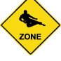 6" printed Karate kick sports vinyl decal sticker for any smooth surface.