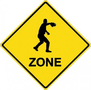 12"x12" Aluminum baseball pitch sport crossing sign for indoor or outdoor use.