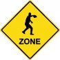 12"x12" Aluminum baseball pitch sport crossing sign for indoor or outdoor use.