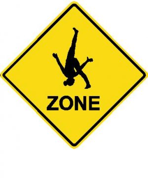 12"x12" Aluminum gymnastics sport crossing sign for indoor or outdoor use.