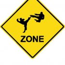 12"x12" Aluminum karate fighter sport crossing sign for indoor or outdoor use.