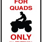 9"x12" SPT1  4 WHEELER QUAD Aluminum Novelty Parking sign for indoor or outdoor use.