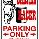 9"x12" SPT4 BARREL RACER Aluminum Novelty Parking sign for indoor or outdoor use.