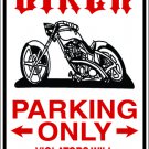 9"x12" SPT64 BIKER Aluminum Novelty Parking sign for indoor or outdoor use.
