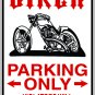 9"x12" SPT64 BIKER Aluminum Novelty Parking sign for indoor or outdoor use.