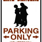 9"x12" SPT83  LINE DANCERS Aluminum Novelty Parking sign for indoor or outdoor use.