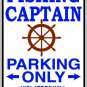 9"x12" SPT95  FISHING CAPTAIN Aluminum Novelty Parking sign for indoor or outdoor use.