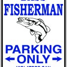 9"x12" SPT96  BASS FISHERMAN Aluminum Novelty Parking sign for indoor or outdoor use.