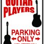 9"x12" SPT99  GUITAR PLAYERS Aluminum Novelty Parking sign for indoor or outdoor use.