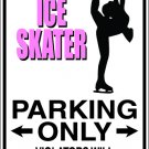 9"x12" SPT107 ICE SKATER Aluminum Novelty Parking sign for indoor or outdoor use.