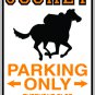 9"x12" SPT113  JOCKEY Aluminum Novelty Parking sign for indoor or outdoor use.