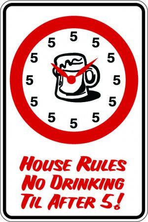 9"x12" MISC24  House rules Aluminum Novelty Parking sign for indoor or outdoor use.