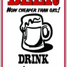 9"x12" MISC33 Beer Aluminum Novelty Parking sign for indoor or outdoor use.