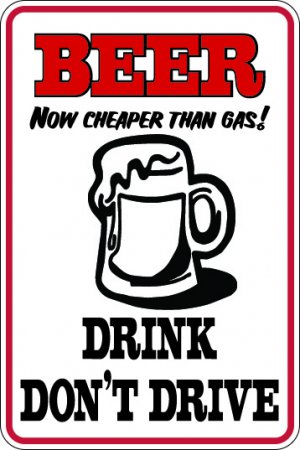 9"x12" MISC33 Beer Aluminum Novelty Parking sign for indoor or outdoor use.