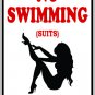 9"x12" MISC36 No swimming  Aluminum Novelty Parking sign for indoor or outdoor use.