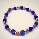 Czech glass bracelets Blue and pink