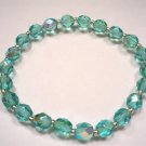 Aqua Czech glass bracelet