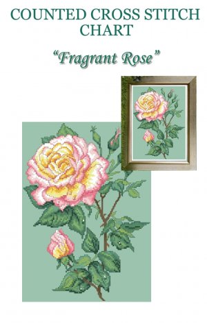 Fragrant Rose Cross Stitch Chart PDF file by email