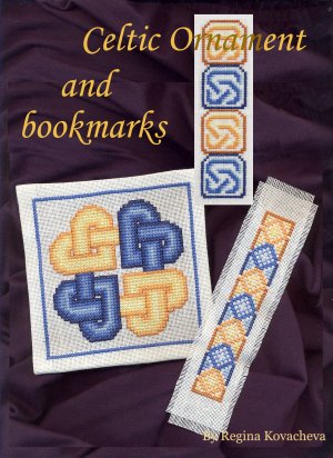 Counted cross stitch pattern / chart PDF "Celtic ornament and bookmarks"