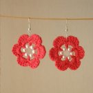 Crocheted earrings, cotton