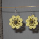 Crocheted earrings, cotton