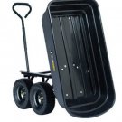 Gorilla 600lb Capacity Poly Dump Utility Cart Black Dump 10” Tires Wheel Barrow