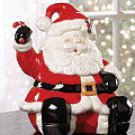 SANTA CANDY CANE COOKIE JAR