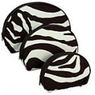 Brown Zebra 3-Piece Nesting Cosmetic Set