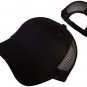 6 Panel Blk Cotton Front Mesh Trucker Hat