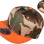 Woodland Camo/Orange Cap