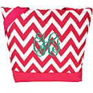 Hot Pink Chevron Tote Bag