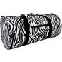 Zebra with Black Trim Roll Duffle Bag