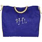 Royal Blue Everyday Jute Tote Bag
