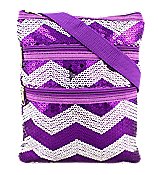 Purple Sequin Crossbody
