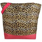 Shopping Tote in Leopard with Pink Trim