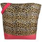 Shopping Tote in Leopard with Pink Trim
