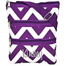 Dark Purple Chevron Crossbody Bag