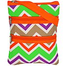 Lime Green and Khaki Chevron Hipster with Orange Trim