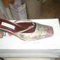 Mixed color mules with heel