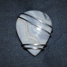Wire wrapped Blue Lace Agate Pendant