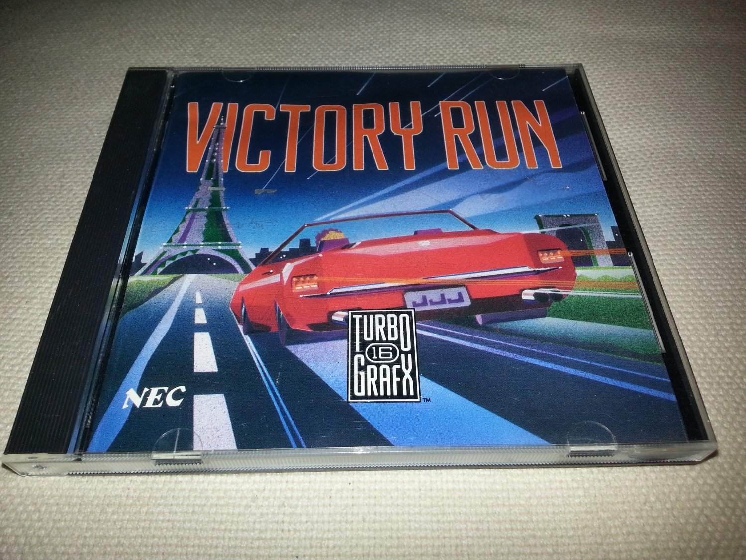 VICTORY RUN Turbo Grafx16 / Turbo Express game COMPLETE! Tested & Works!