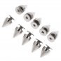 100pcs 9.5mm Silver Metal Bullet Rivet Spikes Stud Punk