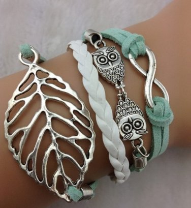 Bracelet Leaf OWL Bracelets with exquisite gift box