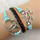 Bracelet BIKE Heart to Heart with exquisite gift box